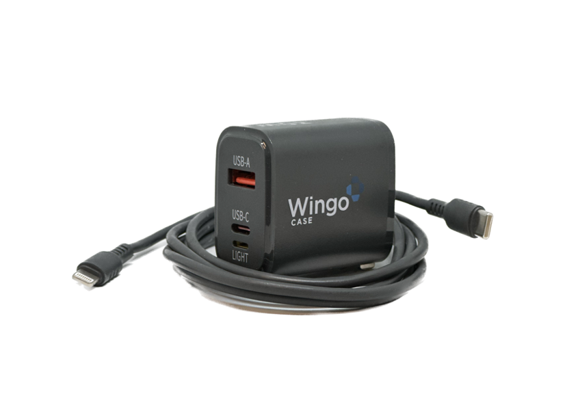 Wingo30 - Type C and Lightning Charger - Includes 5ft. Cable